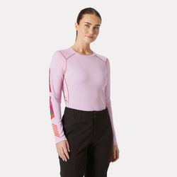 Helly Hansen Women's Lifa Active Crew Lightweight Base Layer Pink L