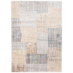 Tappeto soggiorno crema azzurro beige astratto 80x150