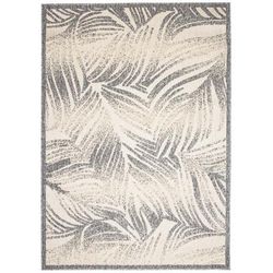 Tappeto esterno interni 3D grigio beige crema palma 80 x 150 cm