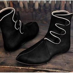 Vintage Medievale Rinascimento Scarpe Stivali jazz piatti Scarpe da Ballo Pirata Elfico Tiro con l'arco Costume Per uomo Per donna Unisex Celtico Costumi da pirata Fantasia Halloween Carnevale