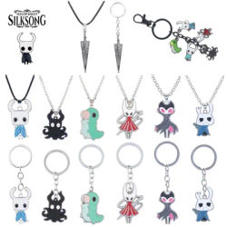 Game Hollow Knight Keychain Troupe Master Grimm Princess Hornet Grub Shadow Octopus Pendant Key Chain for Women Men Jewelry