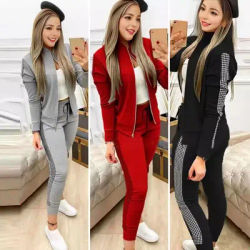 Women Tracksuit Trendy Women's Tracksuit Set Dot Print Turtleneck Sweatshirt Drawstring Pants Suit for Gym Running for Women