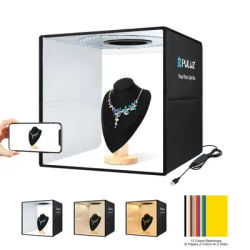 40*40*40cm Foldable LED Light Tent Desktop Photo Studio Light Box Softbox 3200K-6500K 144LEDs USB
