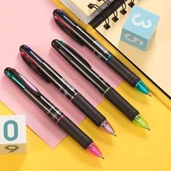 TEMU 6pcs, 6pcs 4in 1 Multicolor Retractable Pens 0.7mm Gel Point Pens For Nurses Supplies
