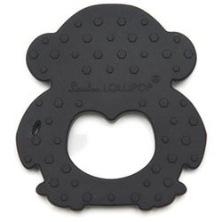 Loulou Lollipop Silicone Teether - Peguin/Black