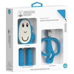 Matchstick Monkey Teething Starter Set - Blue