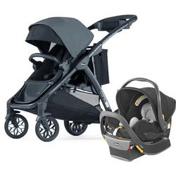 Chicco Corso Flex Single to Double Travel System Bundle - Legend
