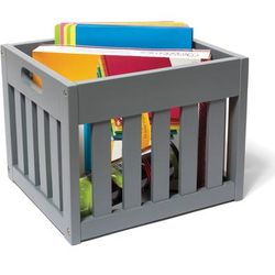 Lipper International Wooden Storage Crate - Grey