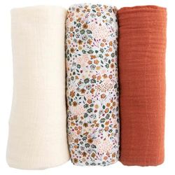 Little Unicorn Cotton Muslin Swaddle 3 Pack - Pressed Petals