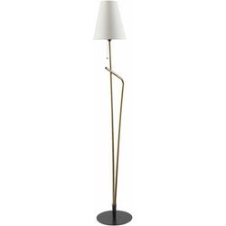 Ullensaker 65"H x 11"W x 11"D Gold/Black/White/Translucent Floor Lamp - Boutique Rugs