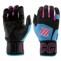 Marucci Blacksmith V2 Adult Baseball Batting Gloves Black/Blue