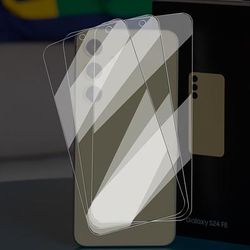 TEMU 3-pack Tempered Glass Screen Protector For Galaxy S24 Fe, Anti-scratch, Shatterproof, Glossy Surface, Case Friendly,