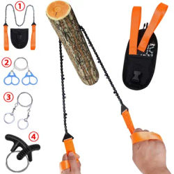 4 Styles Portable Survival Chain Saw Chainsaws Emergency Camping Hiking Tool Pocket Hand Tool Pouch Outdoor Pocket EMT IFAK EDC