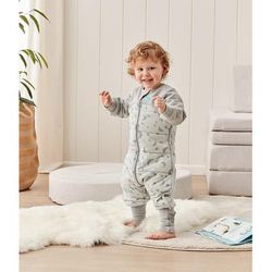Love To Dream Sleep Suit Quilted Cotton 2.5 TOG, 6-12 M - Moonlight Olive