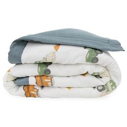 Little Unicorn Cotton Muslin Toddler Comforter - Work Trucks