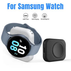 Magnetic Wireless Portable Watch USB Type C Fast Charger for Samsung Galaxy Watch 7/6 Classic 5/4 4 Pro 3/Active Fast Charging