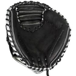All Star The Focus Framer Fastpitch Softball Catcher's Training Mitt - Right Hand Throw Black/White