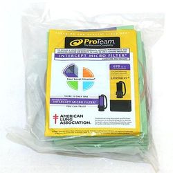 ProTeam Linevacer Backpack Vacuum Genuine Intercept Micro Filter Bags 100291, 200 per case