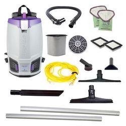 ProTeam GoFit 6 PLUS, 6 quart Backpack Vacuum 107711 with 15 inch Carpet and Hard Surface Sidewinder Tool Kit 107463