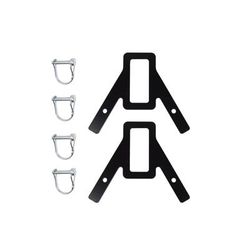 Double Tap Industries 2x4 Hybrid DIY Target Stand Bracket Kit for Steel Targets Stand Kit w/ Quick Pins Black TS-2x4-C