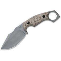 Fox Monky Tumber Fixed Blade Knife 3.54in Niolox Micarta Green Handle FX-633 MOD
