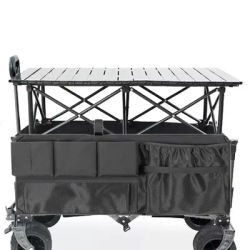Foldable Wagon Side Pocket Bag Large Capacity Picnic Cart Bag Storage Mesh Bag for Outdoor Camping Cart Beach
