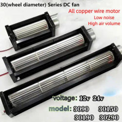 30 Cross-flow Fan DC Cross-flow Fan DC12V Roller Fan 24v Knife Strip Fan Horizontal Exhaust Screen