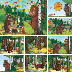 The Gruffalo Photography Backdrop Banner Woodland Animals Baby Shower Birthday Party Custom