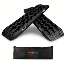 TEMU 2pcs 4x4 Traction Boards 10t Recovery Track Off Winter Boards Sand (black)