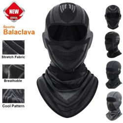 Sports Winter Thermal Cycling Face Mask Balaclava Head Cover Ski Bicycle Motocycle Windproof Soft Warm MTB Bike Hat Headwear