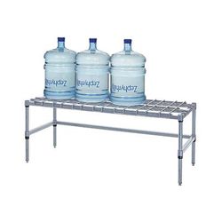 Quantum Food Service 184814DGY 48" Stationary Dunnage Rack w/ 1500 lb Capacity, Carbon Steel, Silver