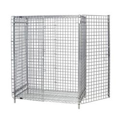 Quantum Food Service 2460-63SEC 60" Stationary Security Cage, 24"D, Silver
