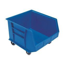 Quantum Food Service QUS275MOB BL Mobile Stack & Hang Shelf Bin - 18" x 16 1/2", Blue