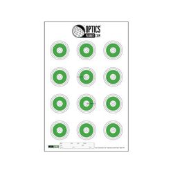OpticsPlanet Exclusive EZ2C Targets Style 27 Green and Black Ink on High Quality White Paper 25 Pack EZ2CS27G