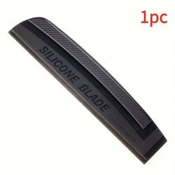 TEMU 1pc -grip Silicone Handheld Car Window Squeegee - Gentle Scratch-free Cleaning Tool For Effortless Water Removal, Film Application, And Streak-free Shine