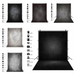 Black Grey Gradient Abstract Texture Photography Backdrop Adult Newborn Kid Portrait Baby Art Photo