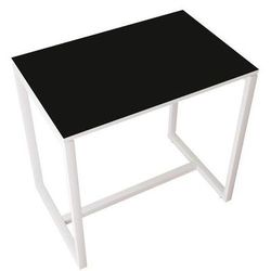 table réunion haute 4 personnes plateau noir- manutan expert