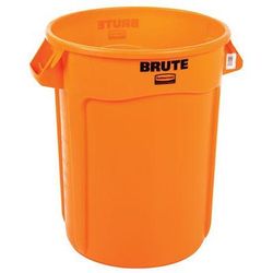 collecteur brute orange 121l - rubbermaid