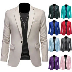Boutique de mode couleur unie haut de gamme marque décontracté affaires hommes Blazer marié robe de mariée Blazers pour hommes costume hauts Jacke manteau