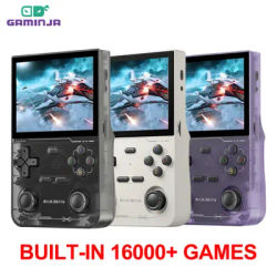 GAMINJA K36 3.5Inch IPS Screen Handheld Game Console 64GB Memory Classic Games Portable Handheld Open Source Game Console