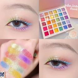 30 color eye shadow rainbow coral pearl glitter matte sequins shimmer, high pigment eye shadow party and dance show