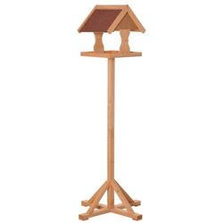 TEMU Wooden Bird Table Wild Bird Feeding Station Freestanding Feeder For Garden Outdoor 55 X 55 X 144cm