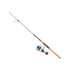 Quantum Strive Spinning Reel and Rod Combo 7ft 1-PC Medium Fast Rod Graphite Composite Blank SZ 4000 Reel 4+1 Bearings 6.2-1 Ratio Silver/Blue