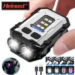 Mini Keychain Flashlight with Clip Super Bright Pocket Torch Light LED Magnetic COB EDC Mini Keychain Flashlight Rechargeable