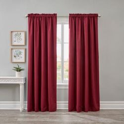 Wide Width BH Studio Blackout Curtain by BrylaneHome in Burgundy (Size 52" W 108"L)
