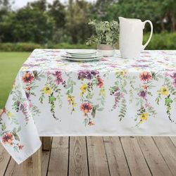 60" x 84" Floral Cascade Table Linens by BrylaneHome in Plum