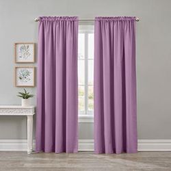 Wide Width BH Studio Blackout Curtain by BrylaneHome in Lavender (Size 52" W 95" L)