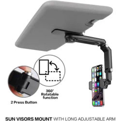 Multifunctional Car Sun Visor Phone Holder 360° Rotating Universal Cell Phone Support for iPhone Samsung Android