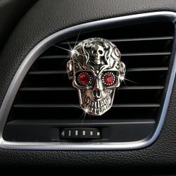 TEMU Vintage Freshener Clip Set With Blue And Red Eyes, Retro Headphone Design, Halloween Scary Aroma Diffuser For Vehicle Air Vent, Multipack Incense Holder Accessory With Balm/tablet/stick Options