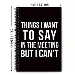 "TEMU 1pc Funny Sarcastic Work Notebook, Funny Office Gag Gift For Coworker, 5.5x8.3" A5 Size Spiral Notebook, Funny Gift, Supplies, Prank Gift"